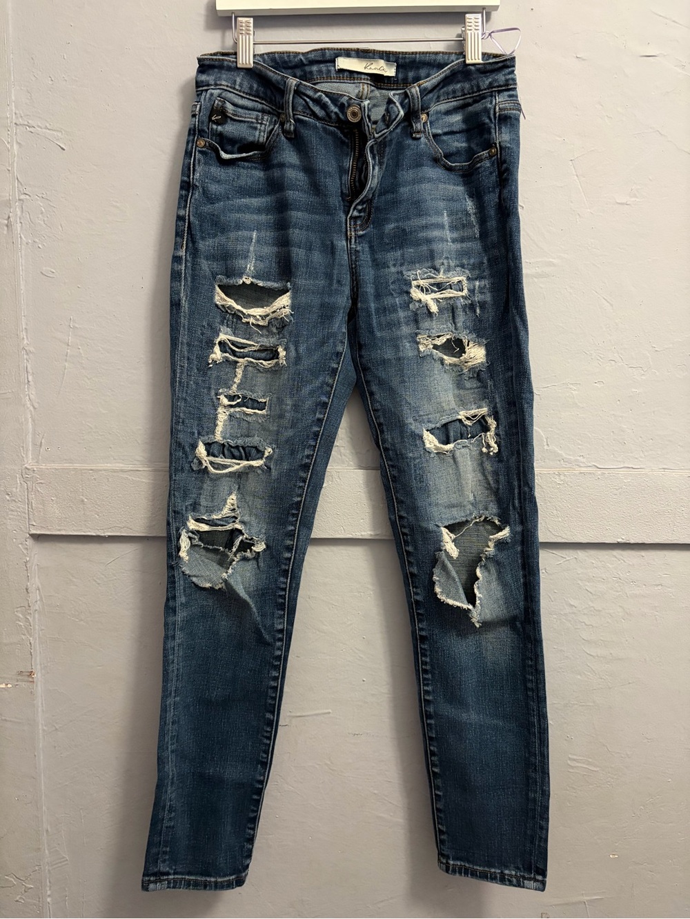 KanCan Dark Blue Distressed Skinny Jeans